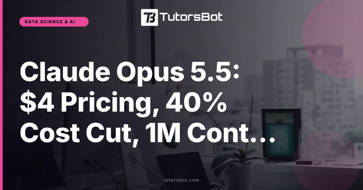 Claude Opus 5.5: $4 Pricing, 40% Cost Cut, 1M Context