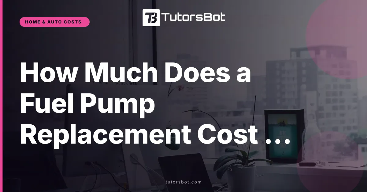 How Much Does a Fuel Pump Replacement Cost in 2026?
