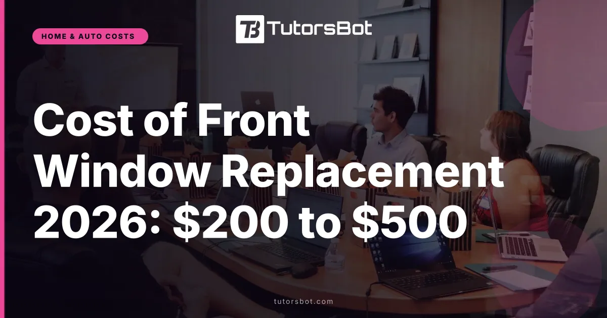 Cost of Front Window Replacement 2026: $200 to $500