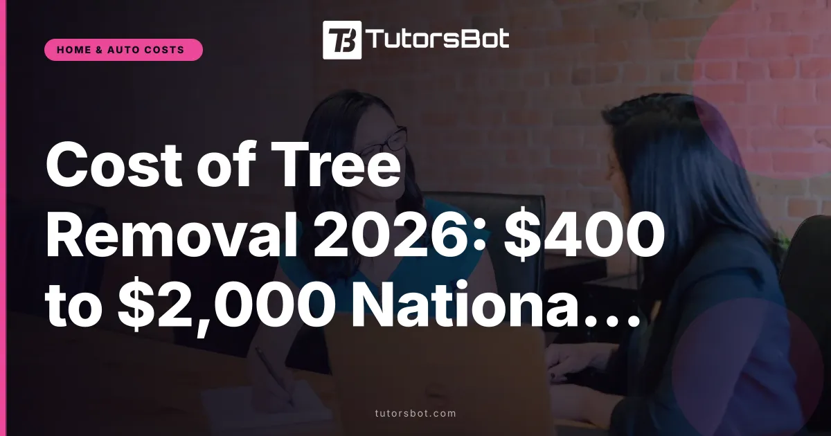 Cost of Tree Removal 2026: $400 to $2,000 National Average