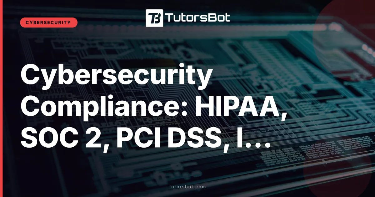Cybersecurity Compliance: HIPAA, SOC 2, PCI DSS, ISO