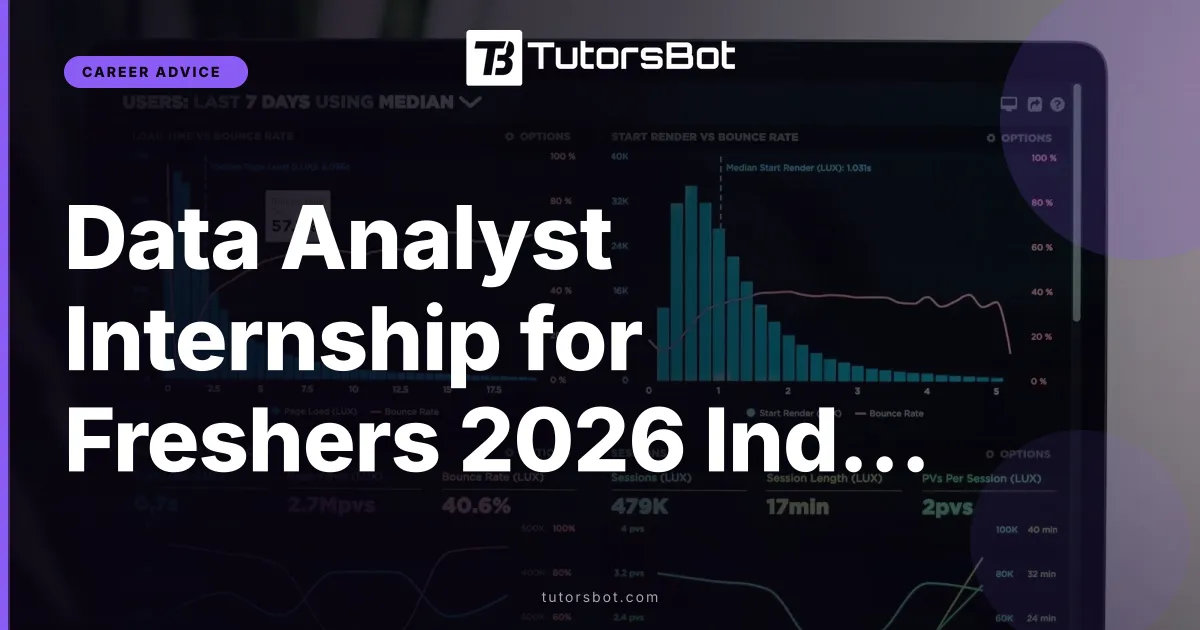 Data Analyst Internship for Freshers 2026 India