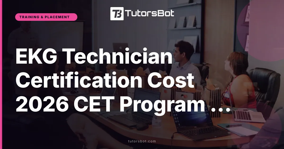 EKG Technician Certification Cost 2026 CET Program Fees