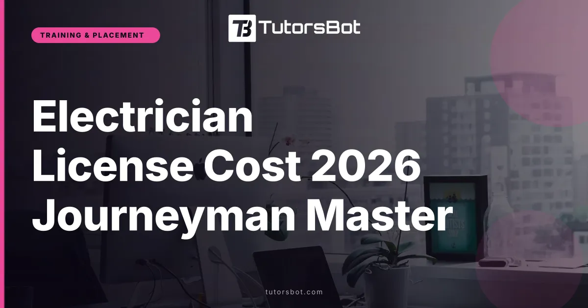 Electrician License Cost 2026 Journeyman Master
