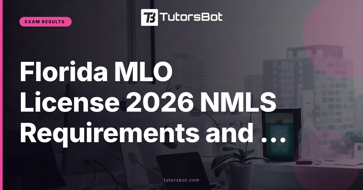 Florida MLO License 2026 NMLS Requirements and Costs