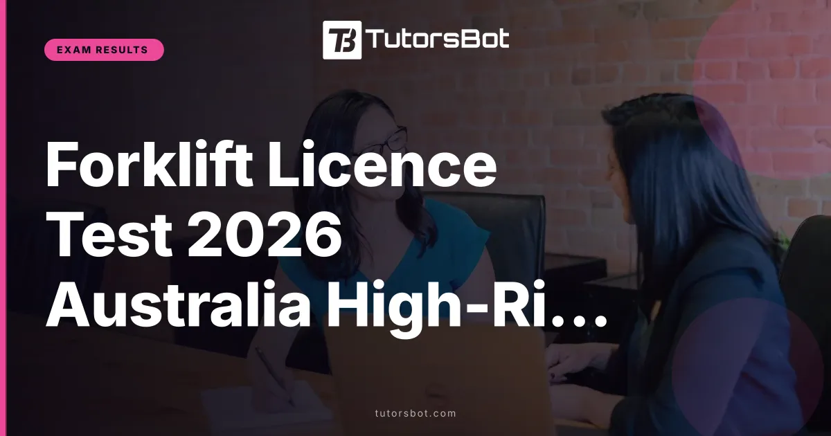 Forklift Licence Test 2026 Australia High-Risk Work Guide