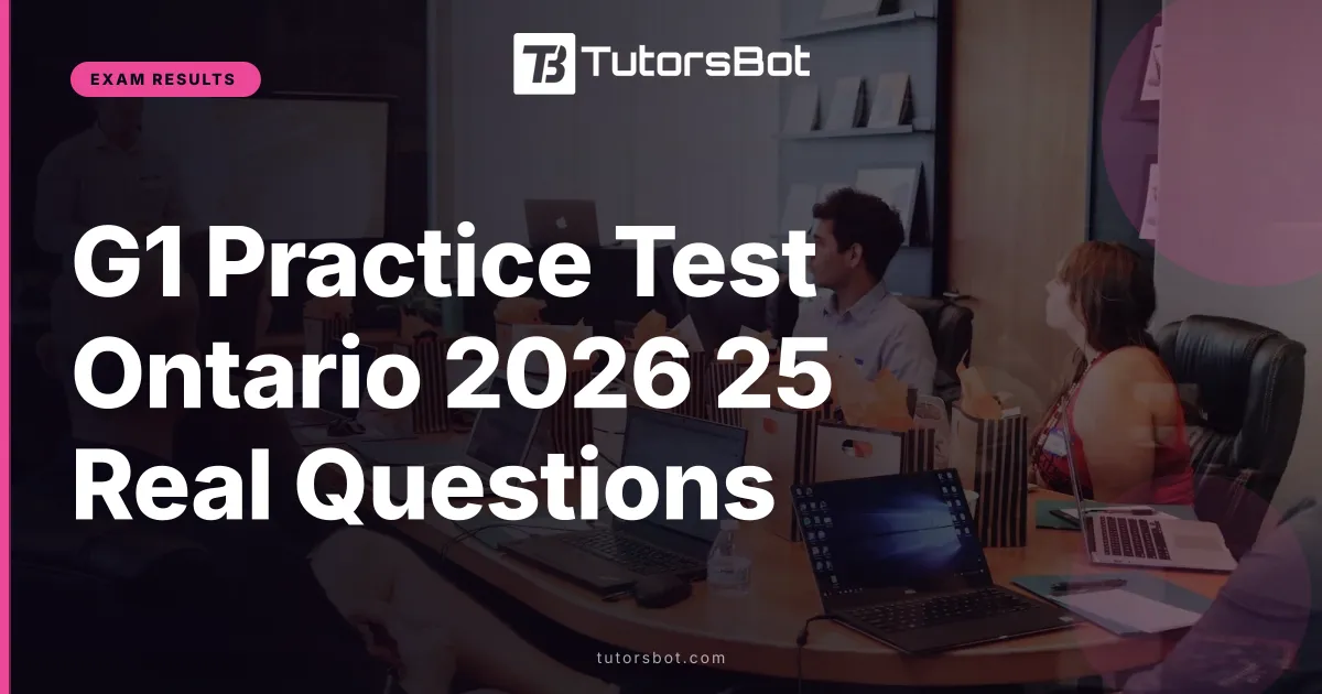 G1 Practice Test Ontario 2026 25 Real Questions