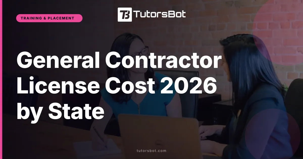 General Contractor License Cost 2026 by State