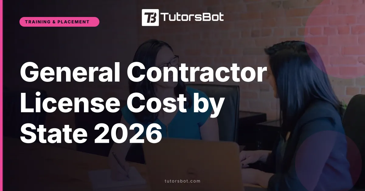 General Contractor License Cost by State 2026