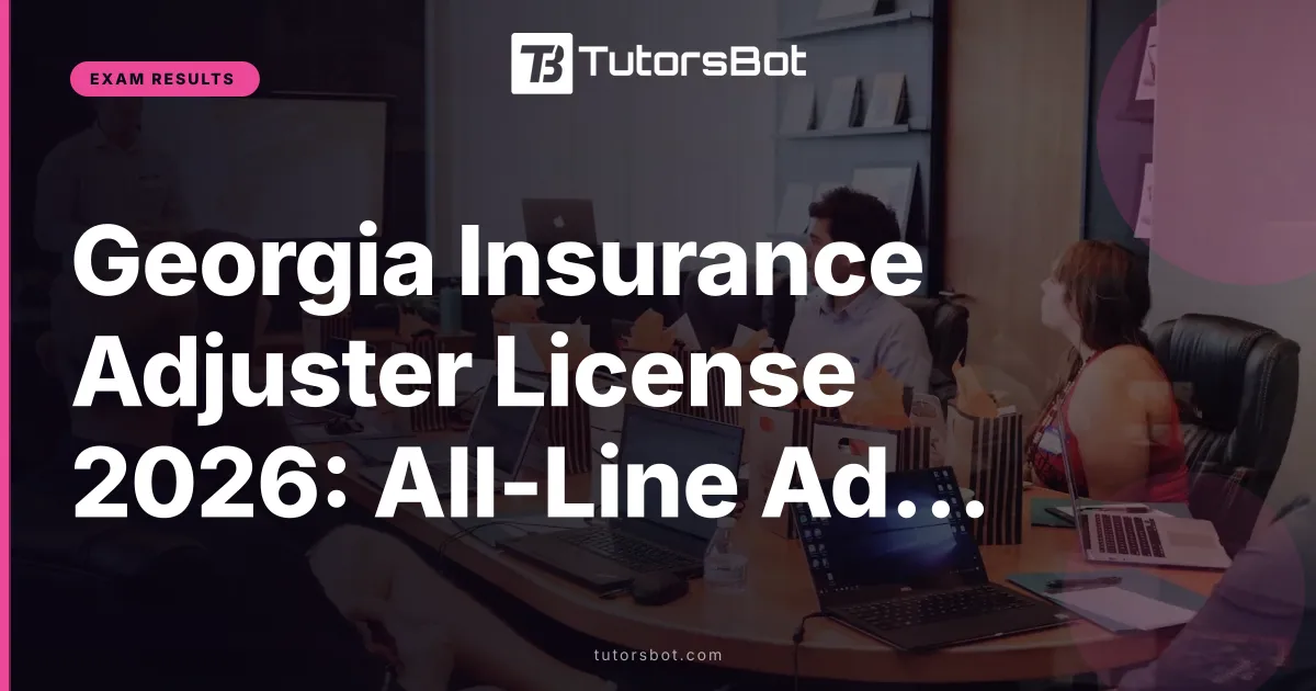 Georgia Insurance Adjuster License 2026: All-Line Adjuster