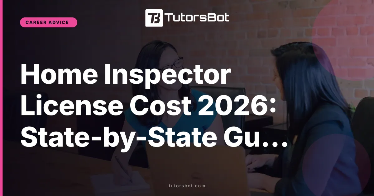 Home Inspector License Cost 2026: State-by-State Guide