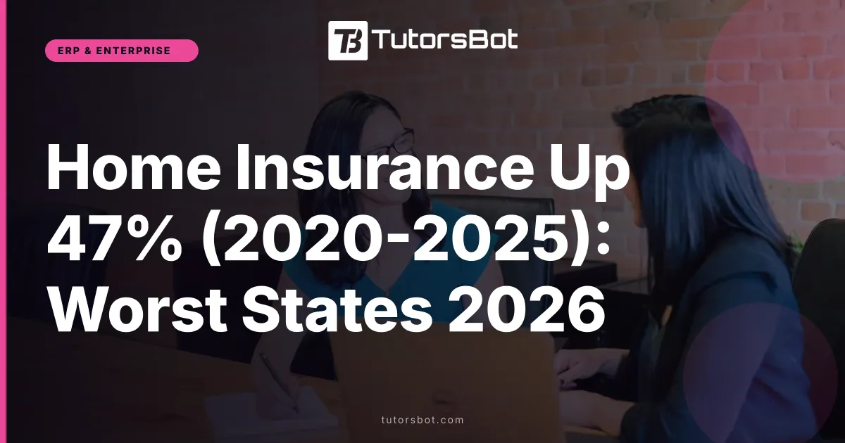 Home Insurance Up 47% (2020-2025): Worst States 2026
