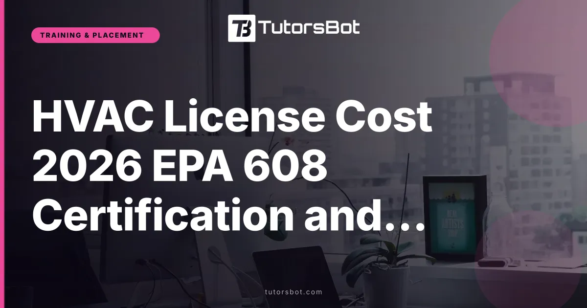 HVAC License Cost 2026 EPA 608 Certification and State Fees