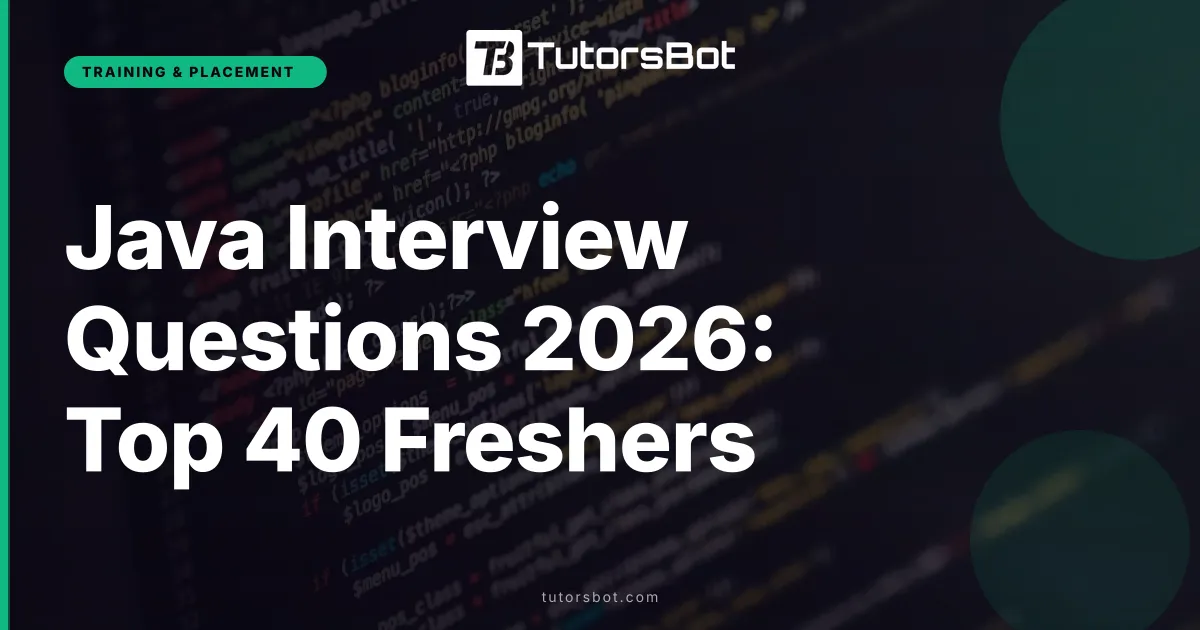 Java Interview Questions 2026: Top 40 Freshers