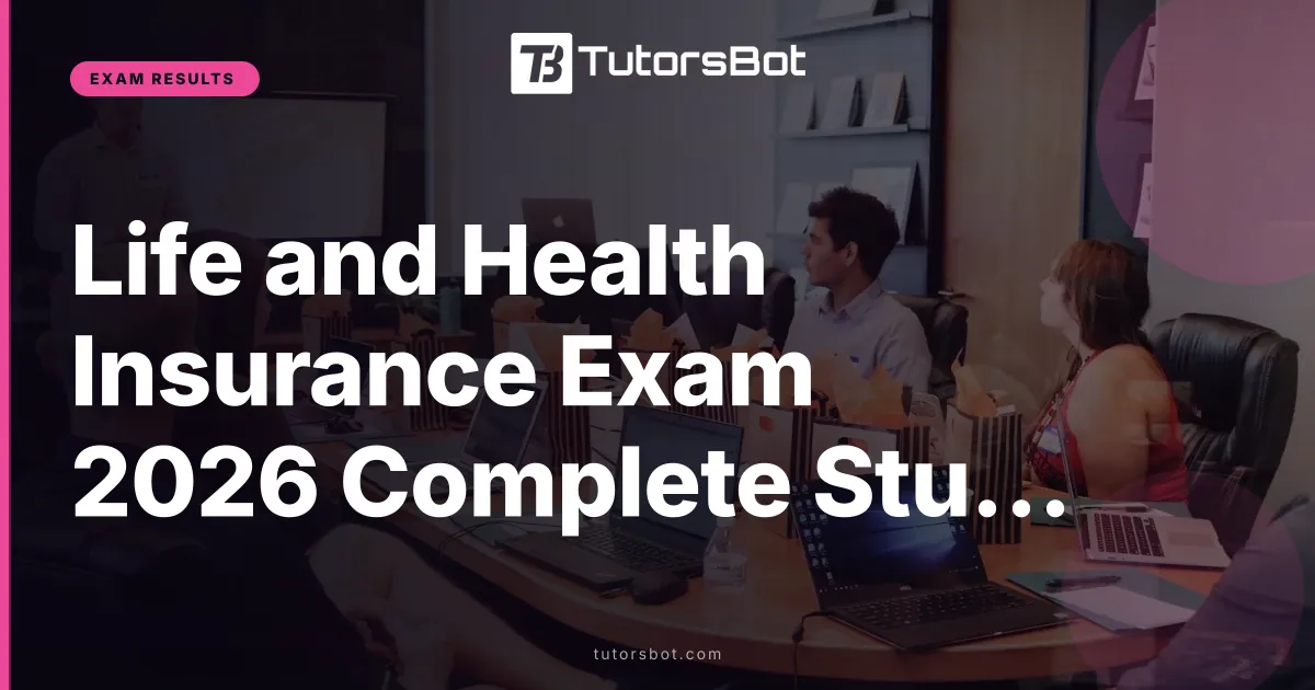 Life and Health Insurance Exam 2026 Complete Study Guide