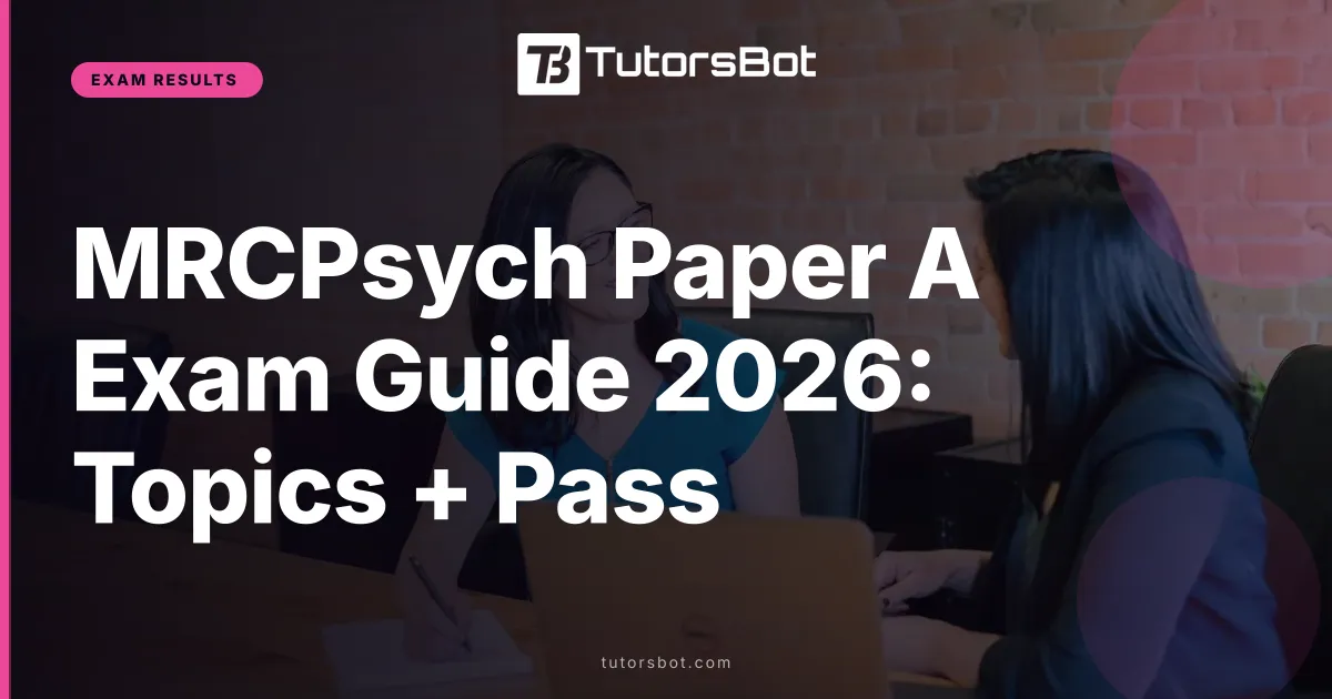 MRCPsych Paper A Exam Guide 2026: Topics + Pass