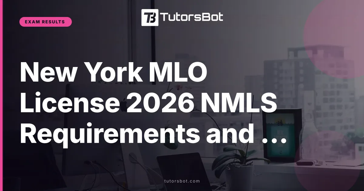 New York MLO License 2026 NMLS Requirements and Costs