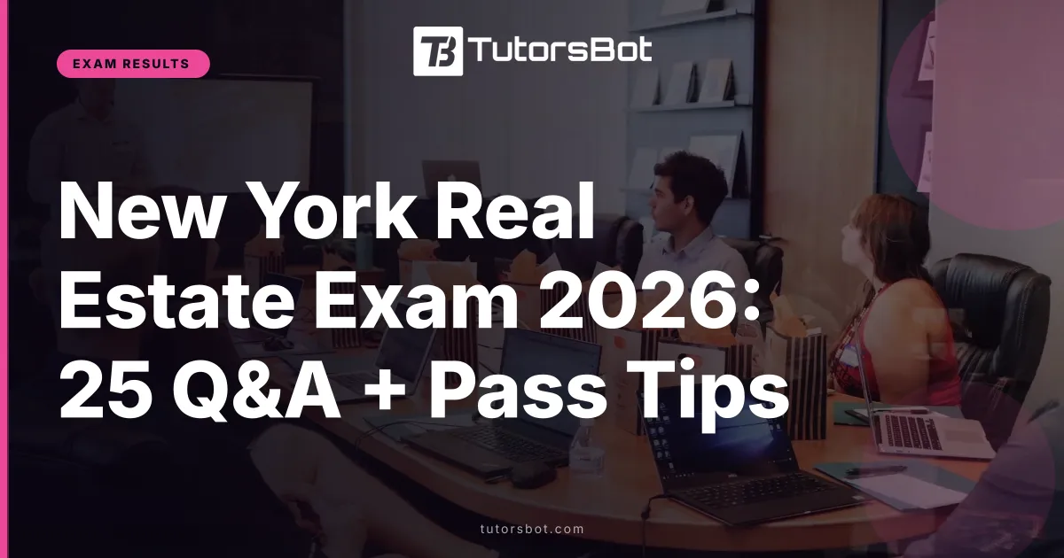 New York Real Estate Exam 2026: 25 Q&A + Pass Tips