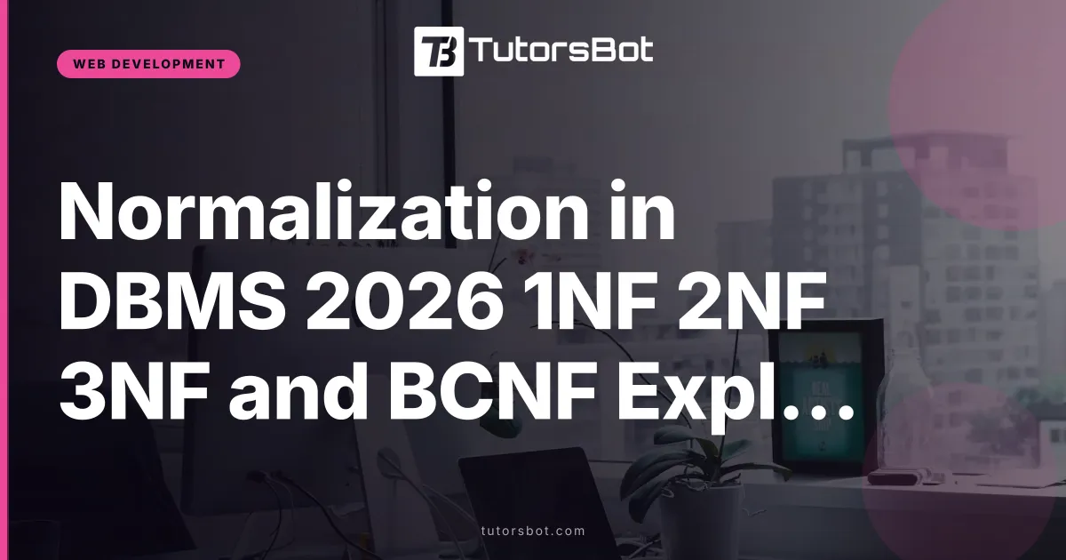 Normalization in DBMS 1NF 2NF 3NF and BCNF Explained
