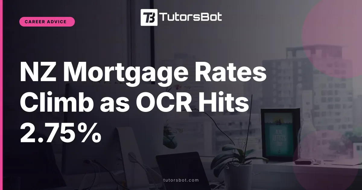 NZ Mortgage Rates Climb as OCR Hits 2.75%