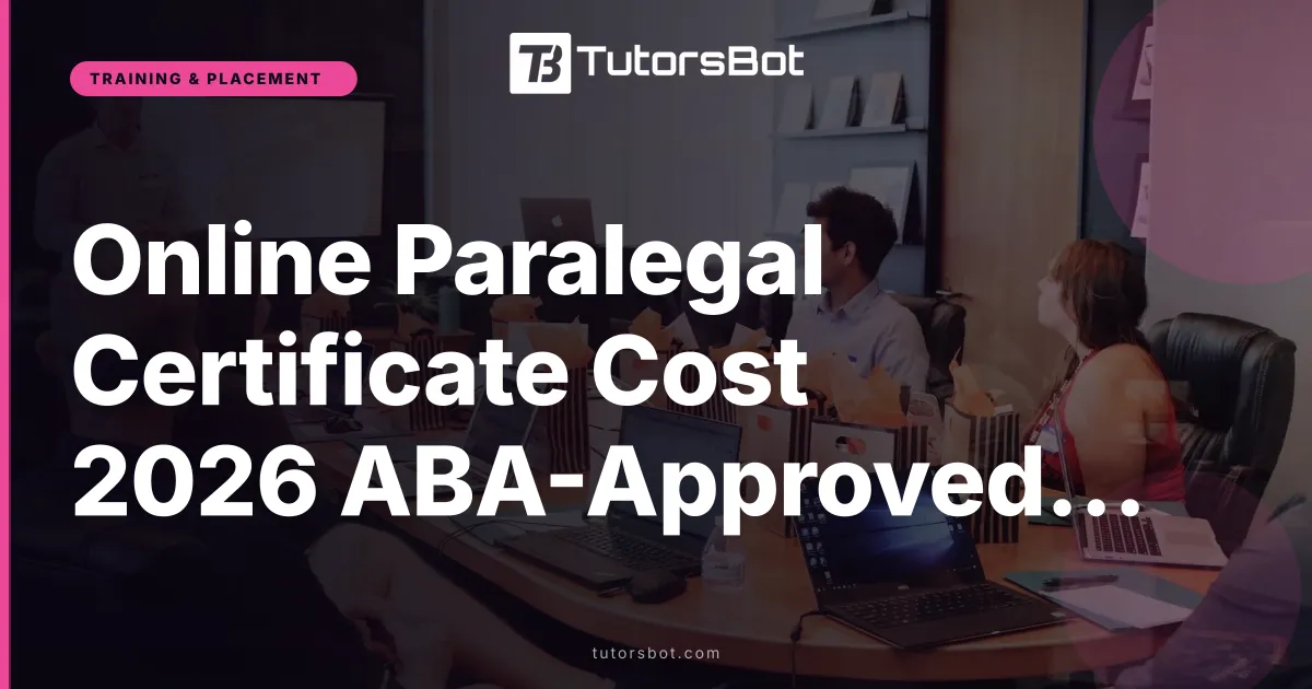Online Paralegal Certificate Cost 2026 ABA-Approved Programs