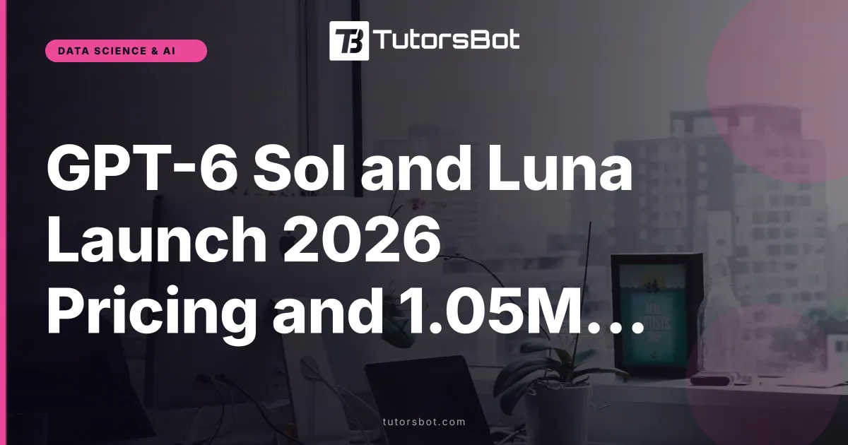 GPT-6 Sol and Luna Launch 2026 Pricing and 1.05M Context