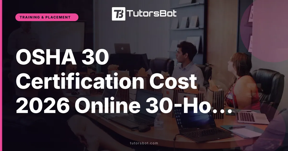 OSHA 30 Certification Cost 2026 Online 30-Hour DOL Card