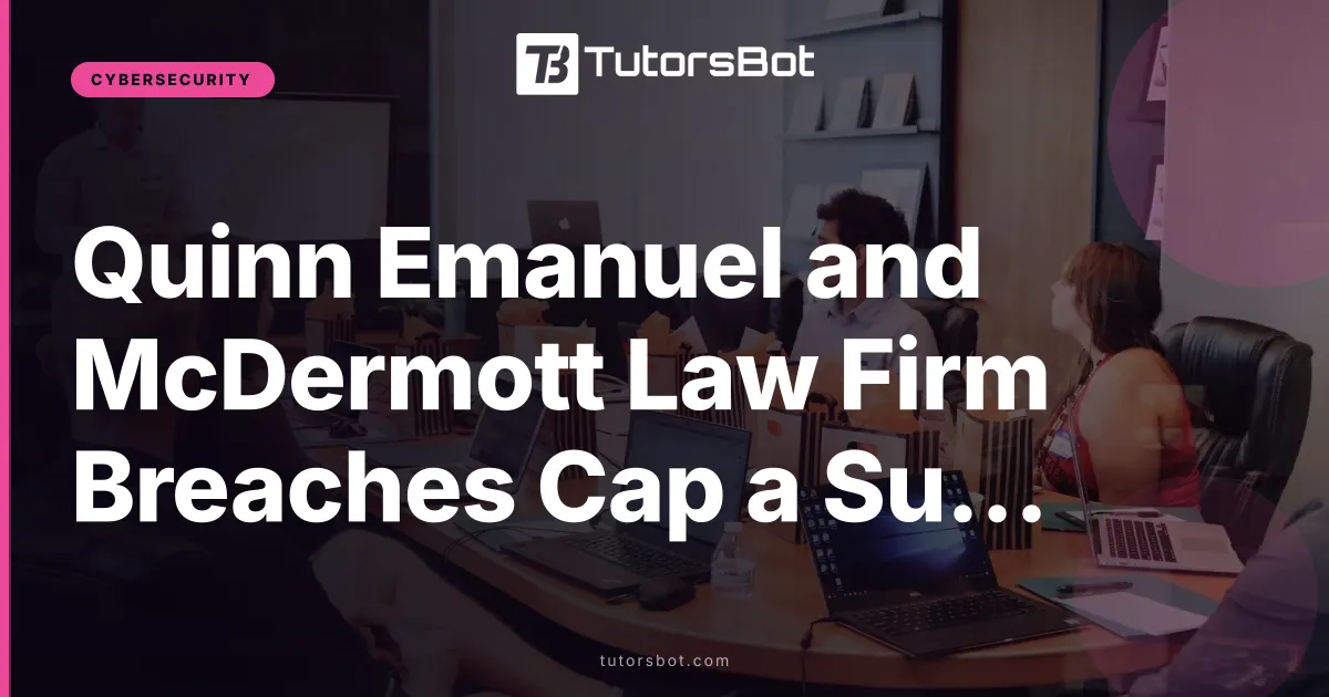 Quinn Emanuel and McDermott Law Firm Breaches Cap a Summer of Big Law Cyberattacks