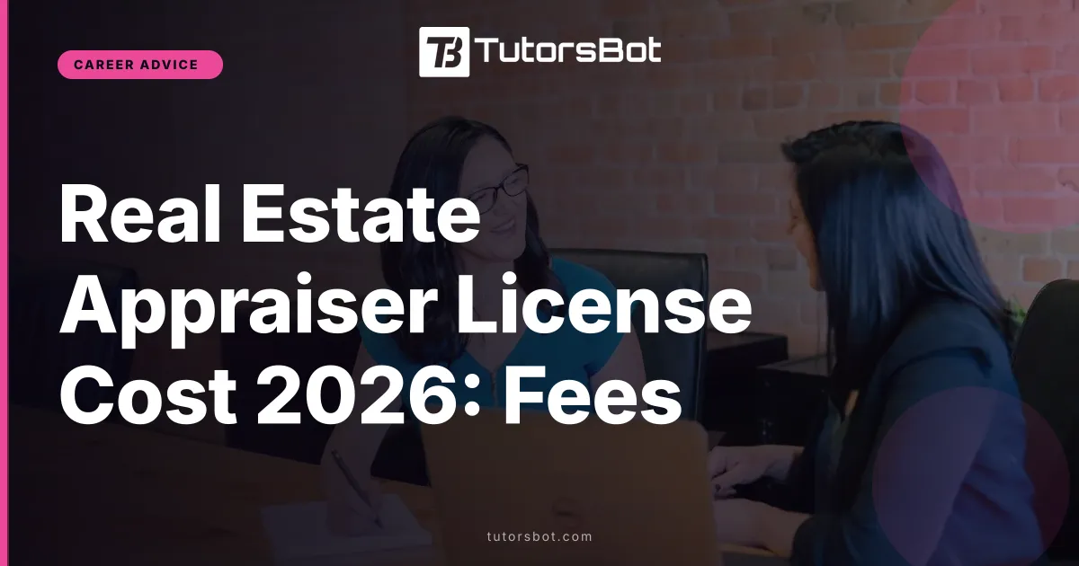 Real Estate Appraiser License Cost 2026: Fees