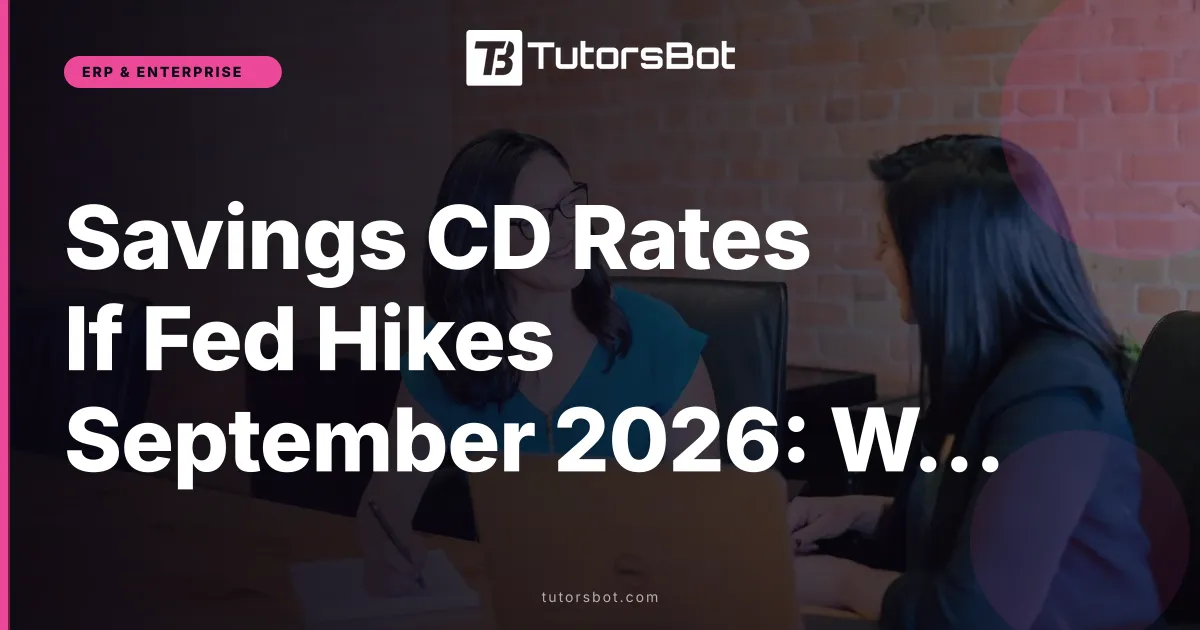 Savings CD Rates If Fed Hikes September 2026: What Changes