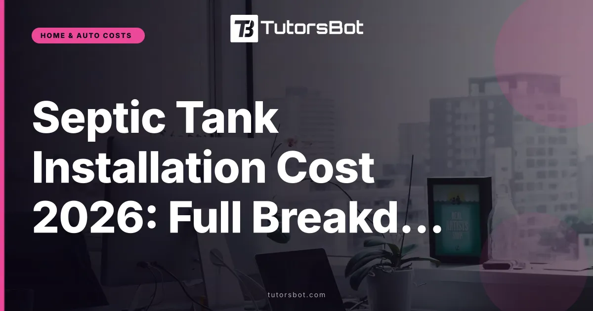 Septic Tank Installation Cost 2026: Full Breakdown