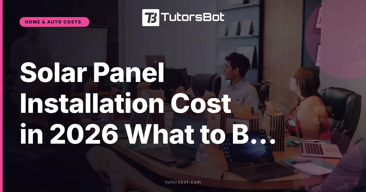 Solar Panel Installation Cost in 2026 What to Budget
