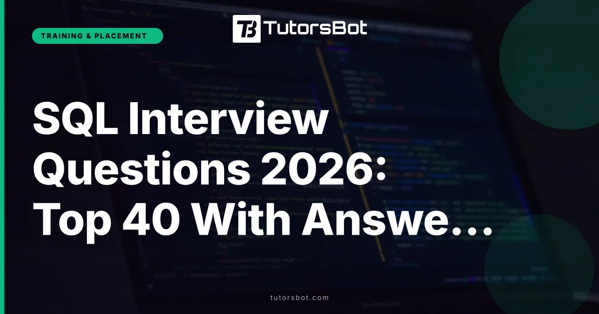 SQL Interview Questions 2026: Top 40 With Answers