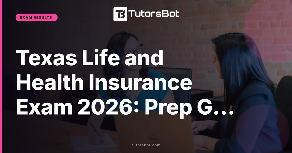 Texas Life and Health Insurance Exam 2026: Prep Guide