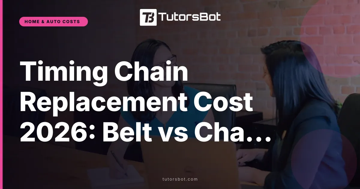 Timing Chain Replacement Cost 2026: Belt vs Chain