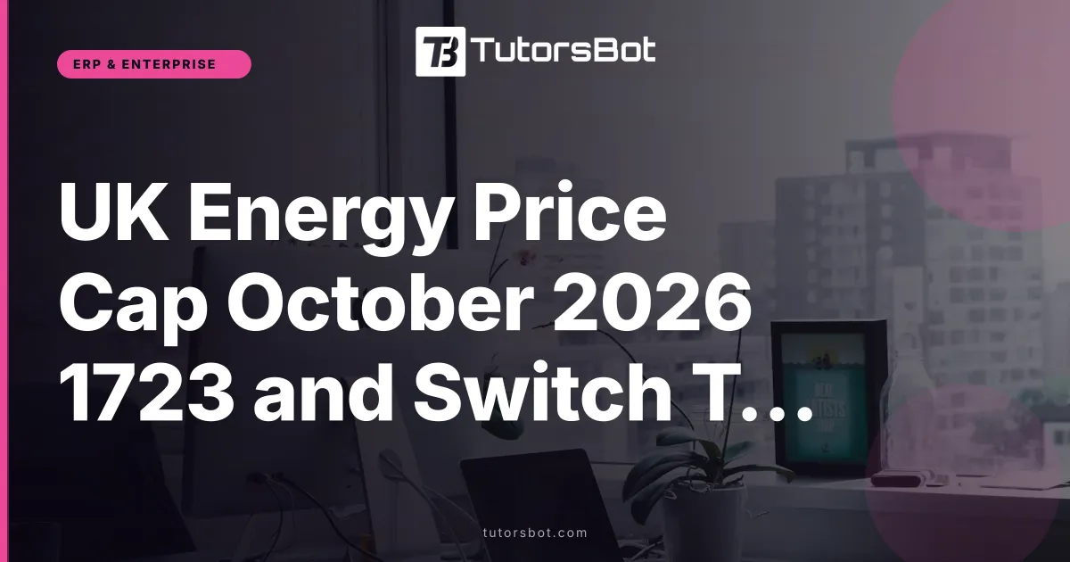 UK Energy Price Cap October 2026 1723 and Switch Tips