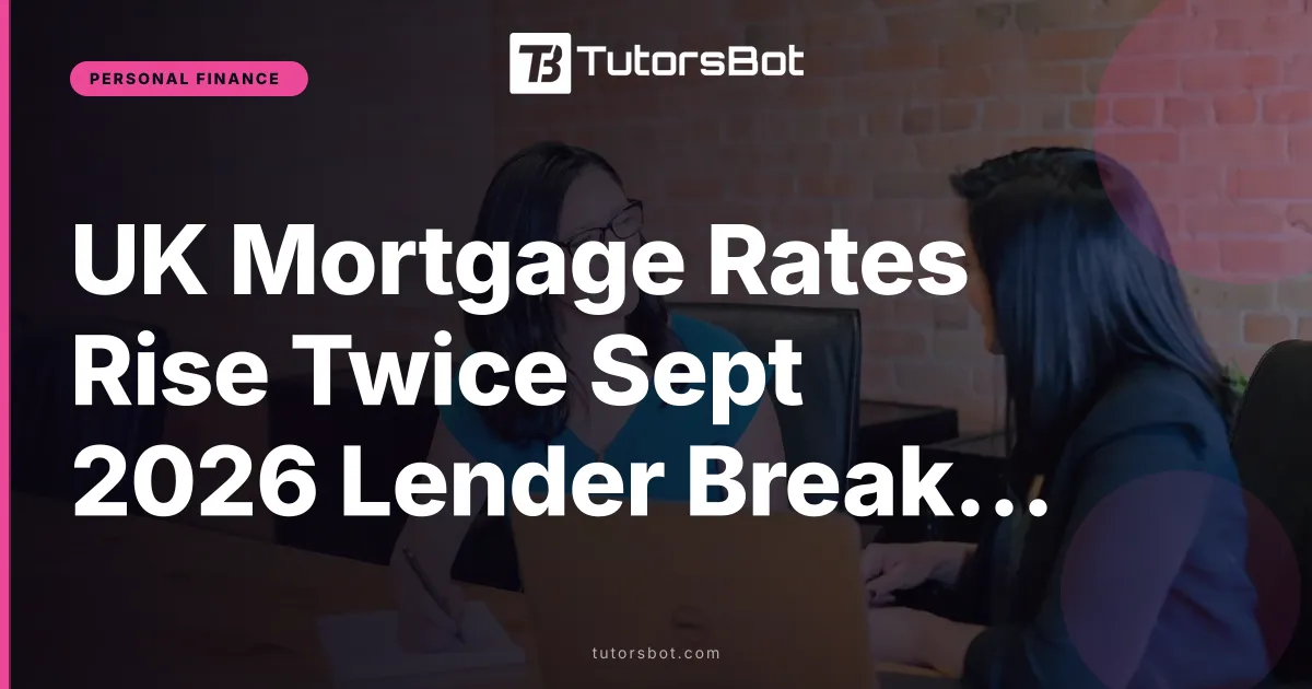 UK Mortgage Rates Rise Twice Sept 2026 Lender Breakdown