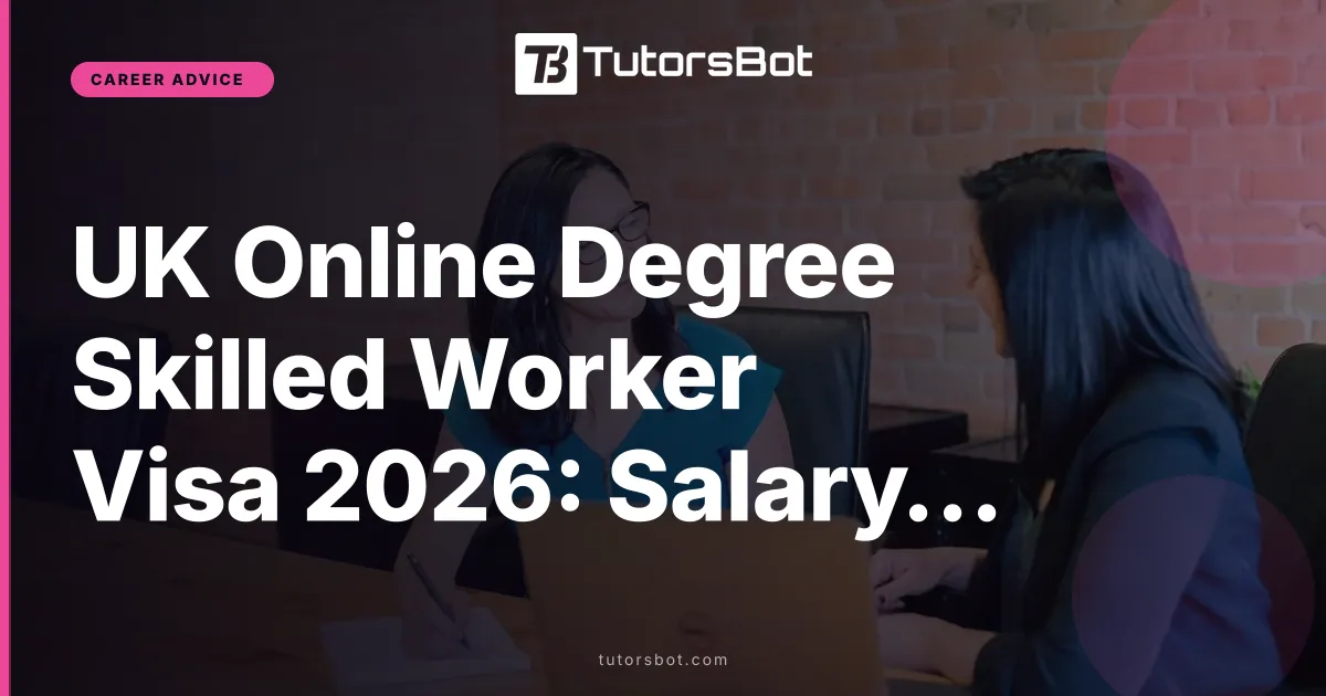 UK Online Degree Skilled Worker Visa 2026: Salary + Costs