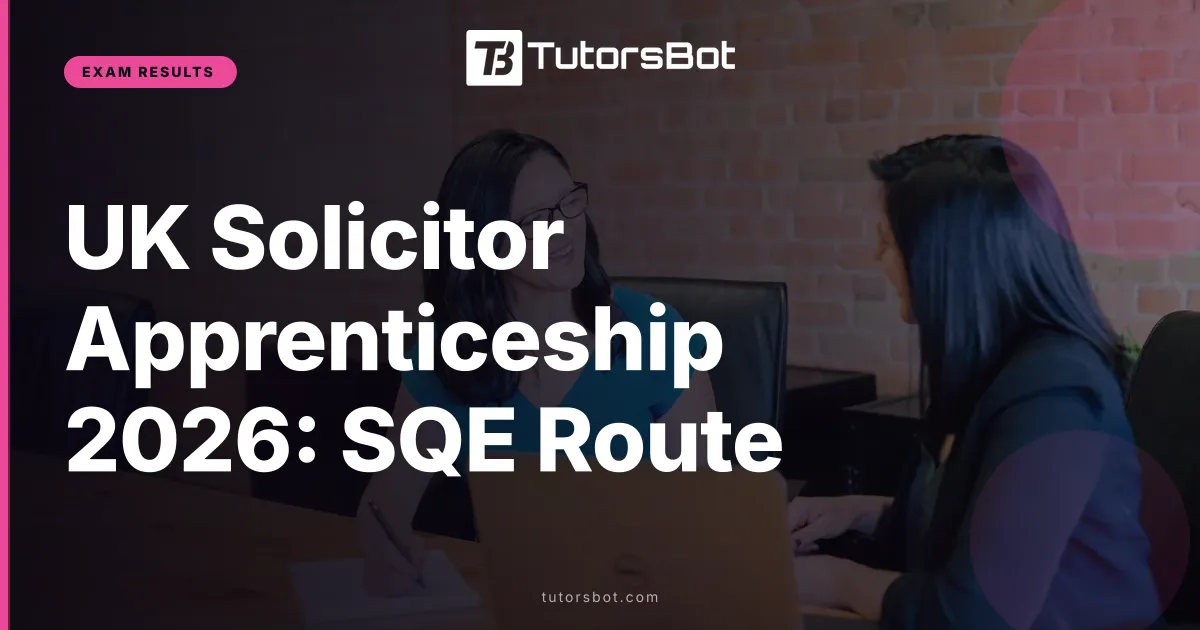 UK Solicitor Apprenticeship 2026: SQE Route