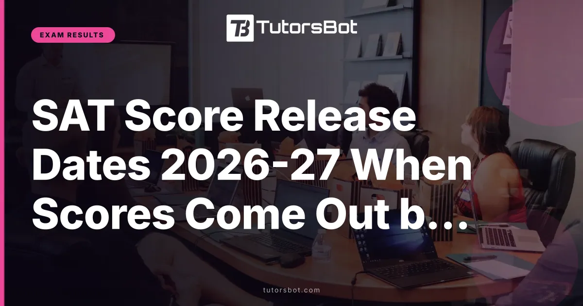 SAT Score Release Dates 2026-27 When Scores Come Out by Test