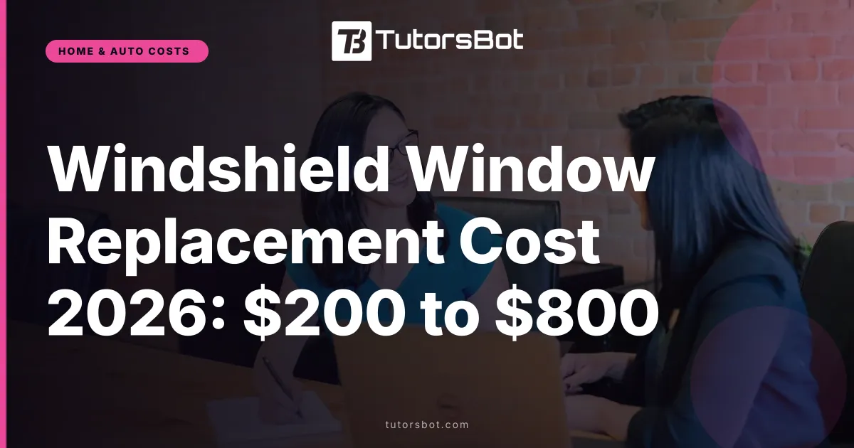 Windshield Window Replacement Cost 2026: $200 to $800